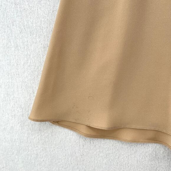 RHEA COSTA Strapless Slip Dress Womens Large XL Tan Strapless Mesh Lining Light - Picture 9 of 14